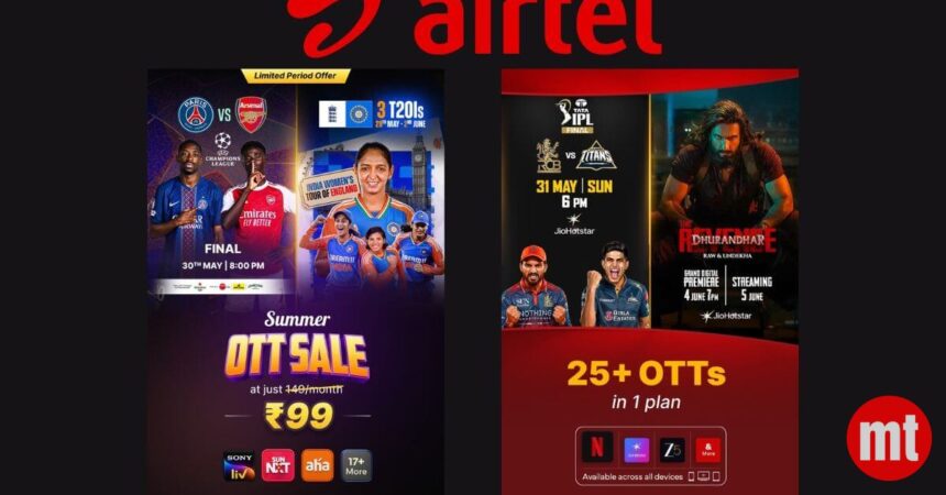 Airtel Xstream OTT Bundle Slashes Price to Rs 99 Across 20 Apps | The Mobile Times