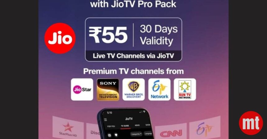 Jio Launches the JioTV Pro Pack With 1,000+ Live TV Channels at Rs 55 Jio Launches the JioTV Pro Pack With 1,000+ Live TV Channels at Rs 55 | The Mobile Times