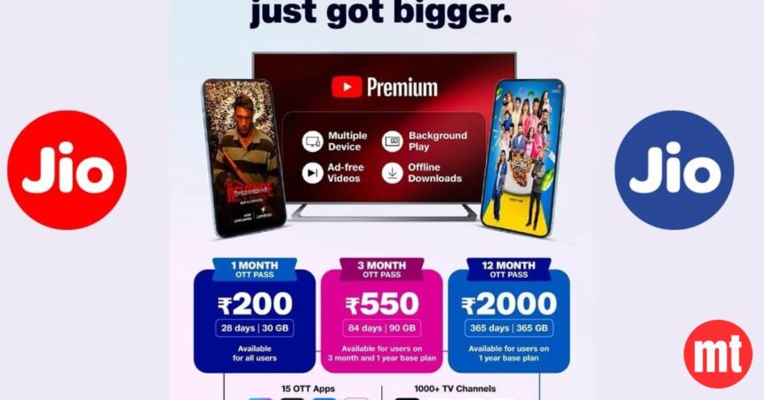 Jio Expands Jio OTT Pass Packs With Two New Tiers at Rs 550 and Rs 2,000 | The Mobile Times