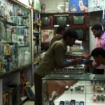 Inside a mobile phone shop in Mumbai