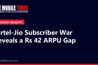 The Mobile Times headline card: Airtel-Jio Subscriber War Reveals a Rs 42 ARPU Gap