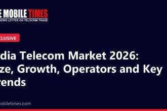 The Mobile Times headline card: India Telecom Market 2026: Size, Growth, Operators and Key Trends