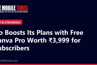 The Mobile Times headline card: Jio Boosts Its Plans with Free Canva Pro Worth ₹3,999 for Subscribers