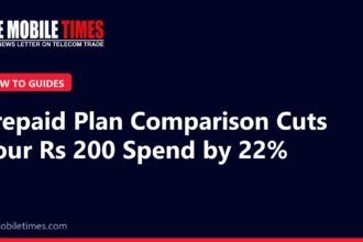 The Mobile Times headline card: Prepaid Plan Comparison Cuts Your Rs 200 Spend by 22%