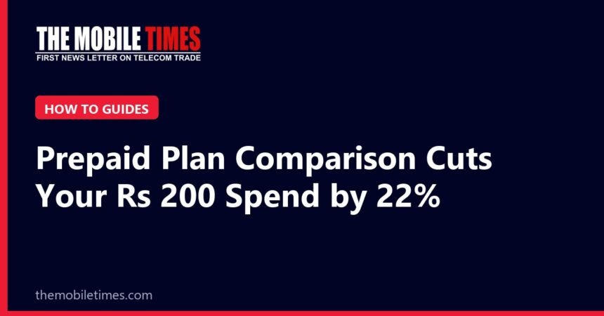 Prepaid Plan Comparison Cuts Your Rs 200 Spend by 22% The Mobile Times headline card: Prepaid Plan Comparison Cuts Your Rs 200 Spend by 22%