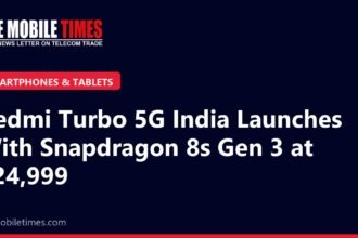 The Mobile Times headline card: Redmi Turbo 5G India Launches With Snapdragon 8s Gen 3 at ₹24,999